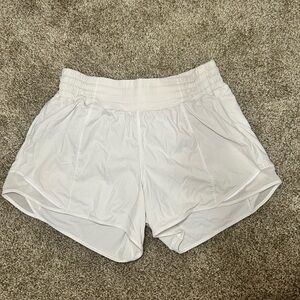 Lululemon Athletica White Elastic Shorts